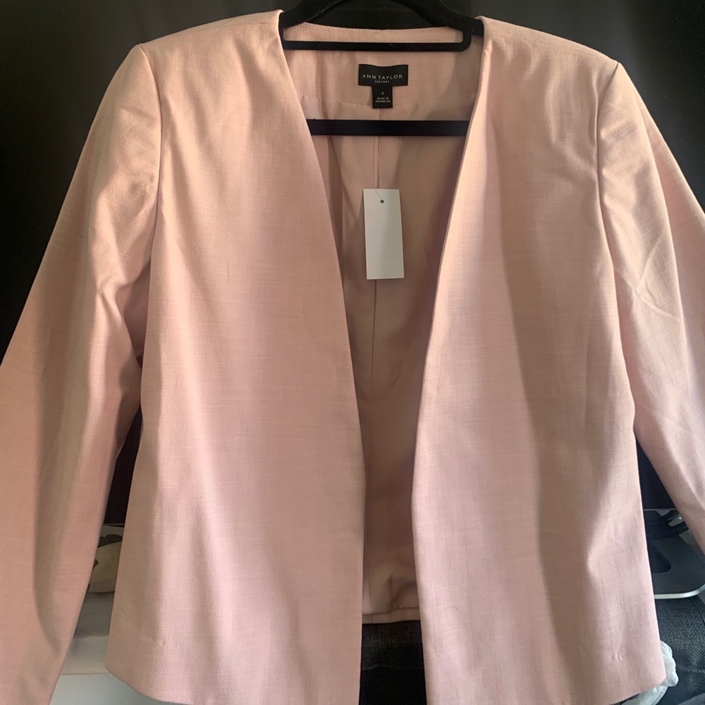 Pink Collarless Jacket - Picture 3 of 5